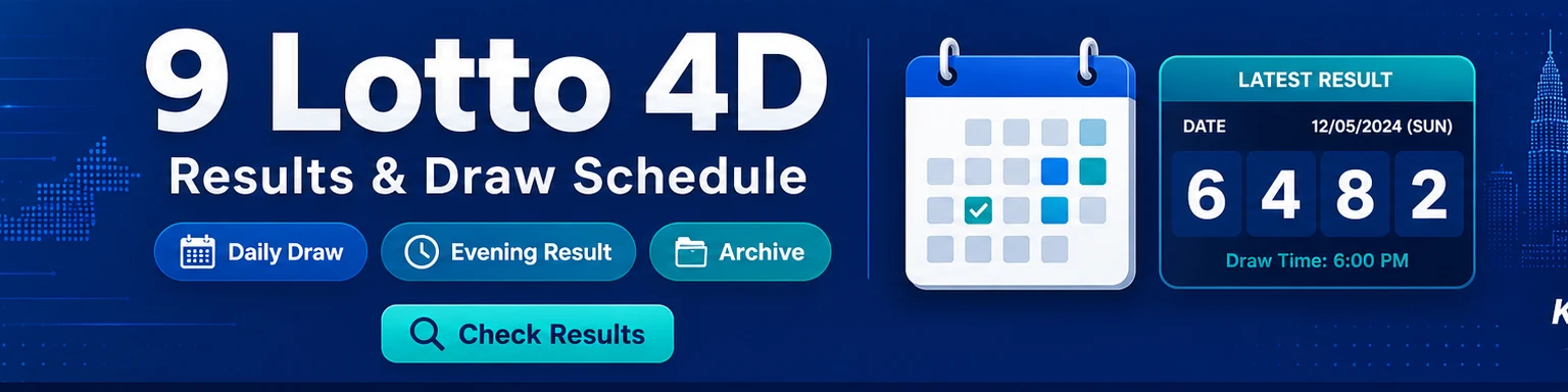 Keputusan & jadual cabutan 9 Lotto 4D — Keputusan4D