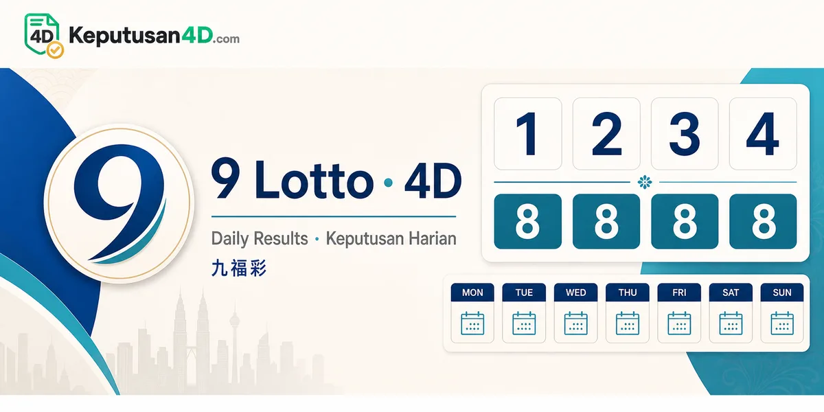 9 Lotto 4D daily results · Keputusan4D